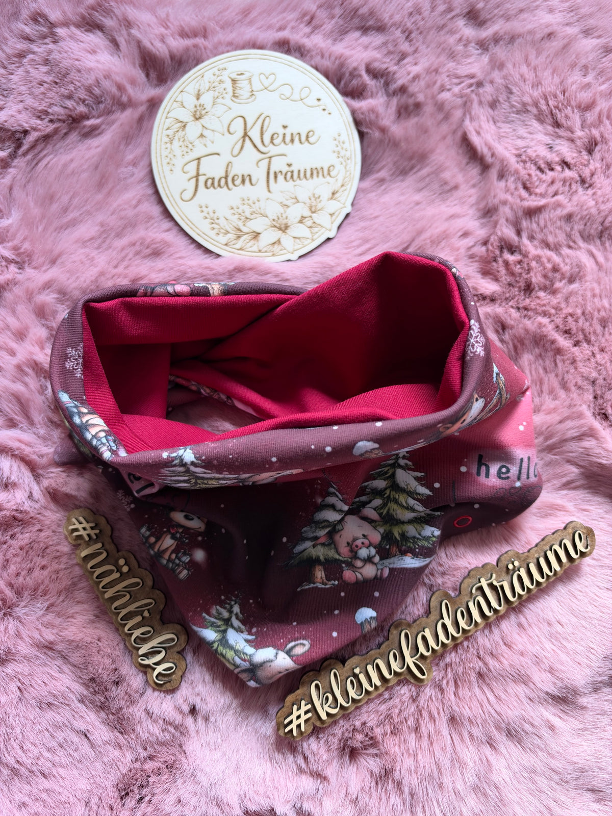 Handmade Halstuch „Wintertiere“ – 2–4 Jahre