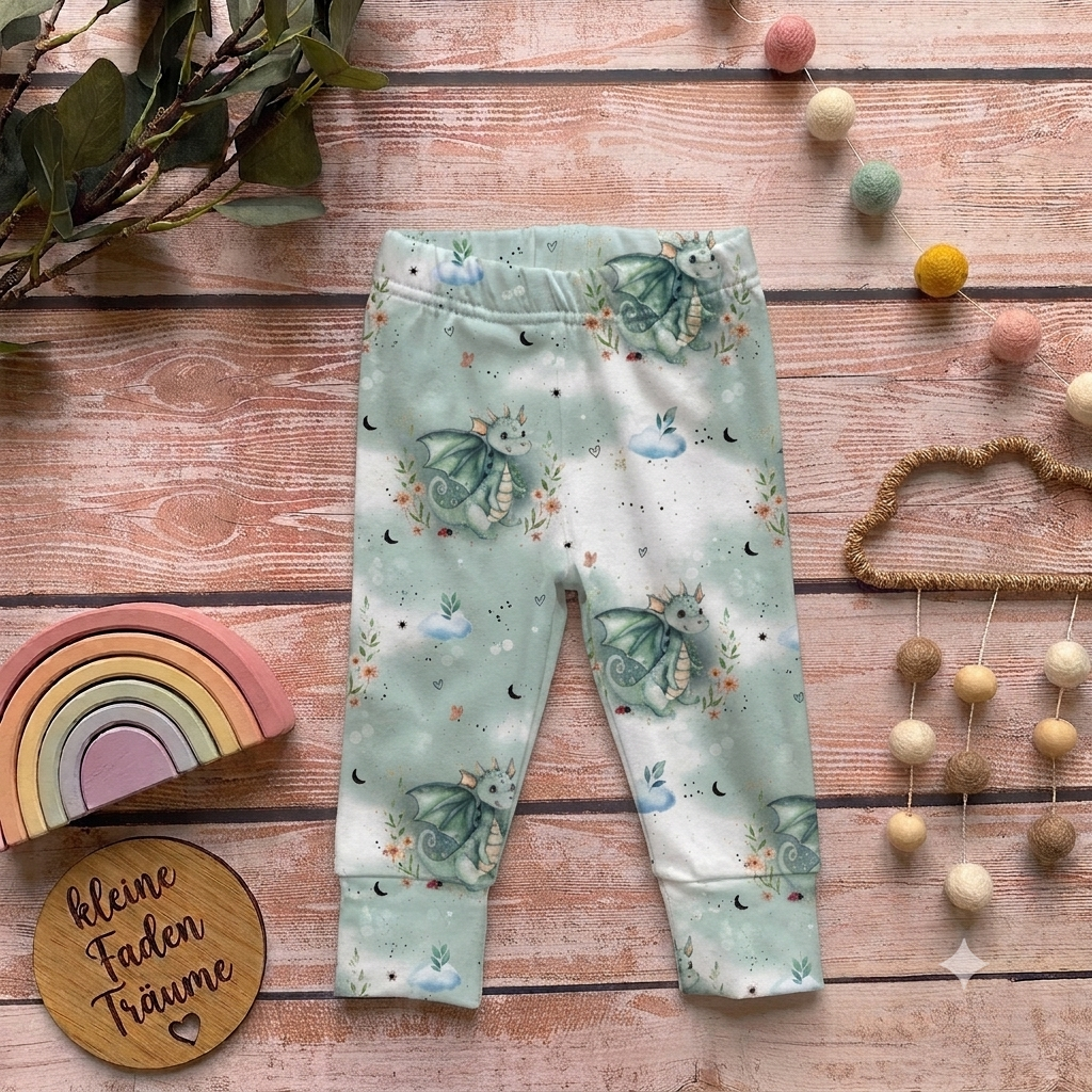 Handmade Leggings „Little Dragon“ | Gr. 56–104