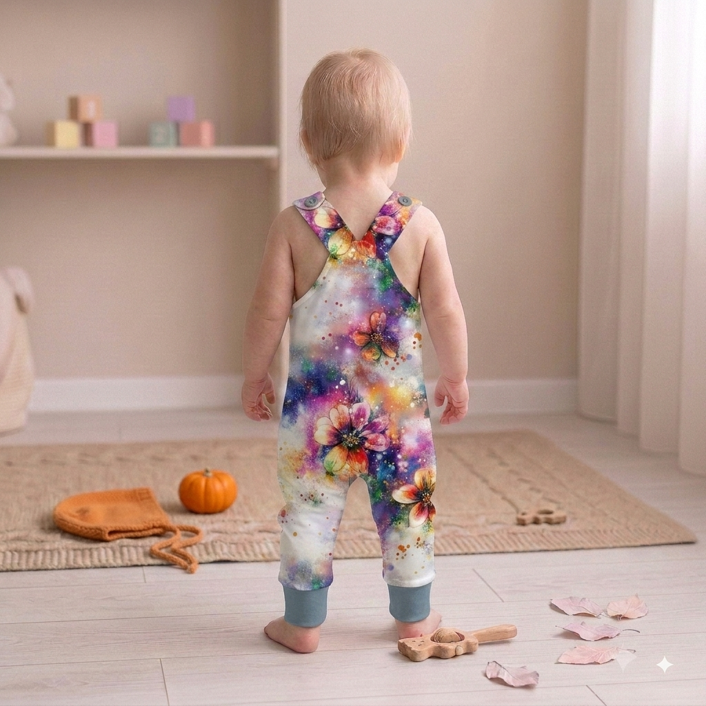 Handmade Latzhose „Color Bloom“ | Gr. 56–104