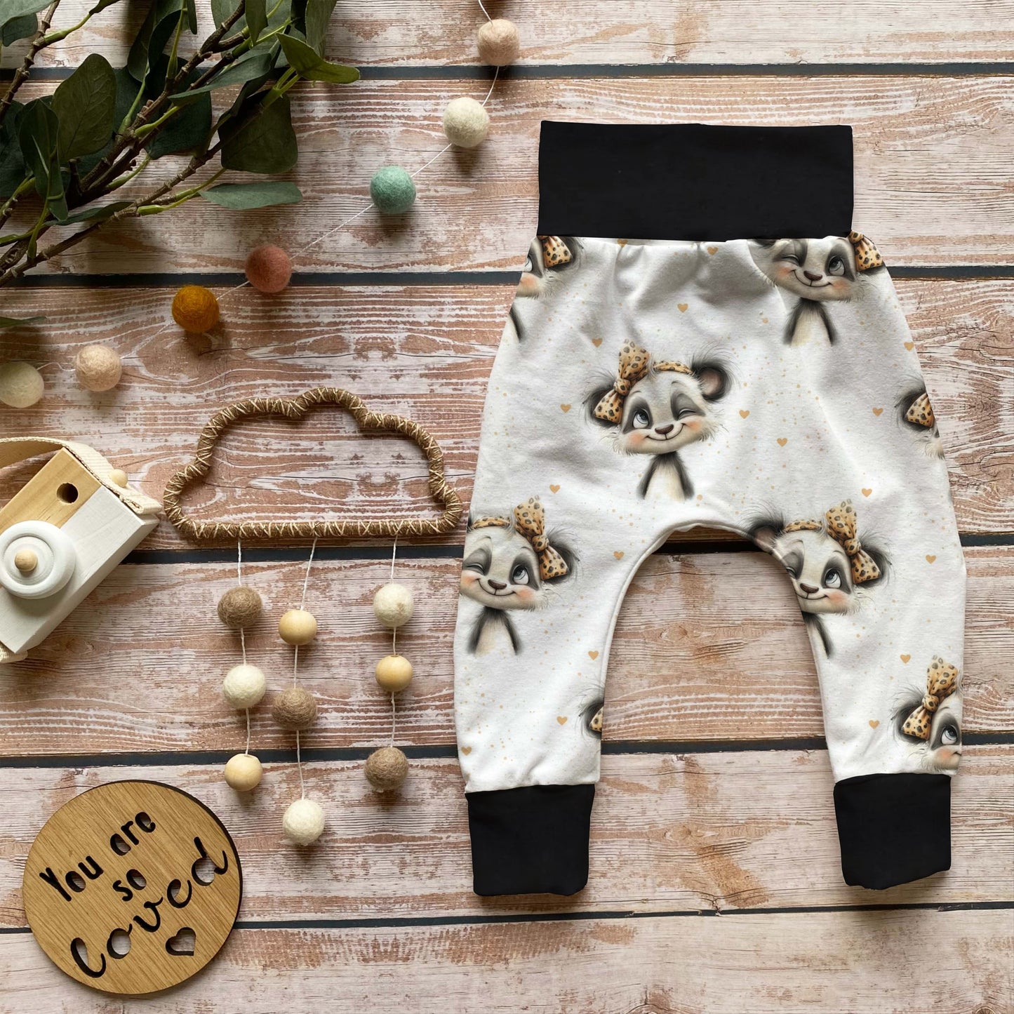 Pumphose Baby „Panda Mädel“ Set | Gr. 56 - 110