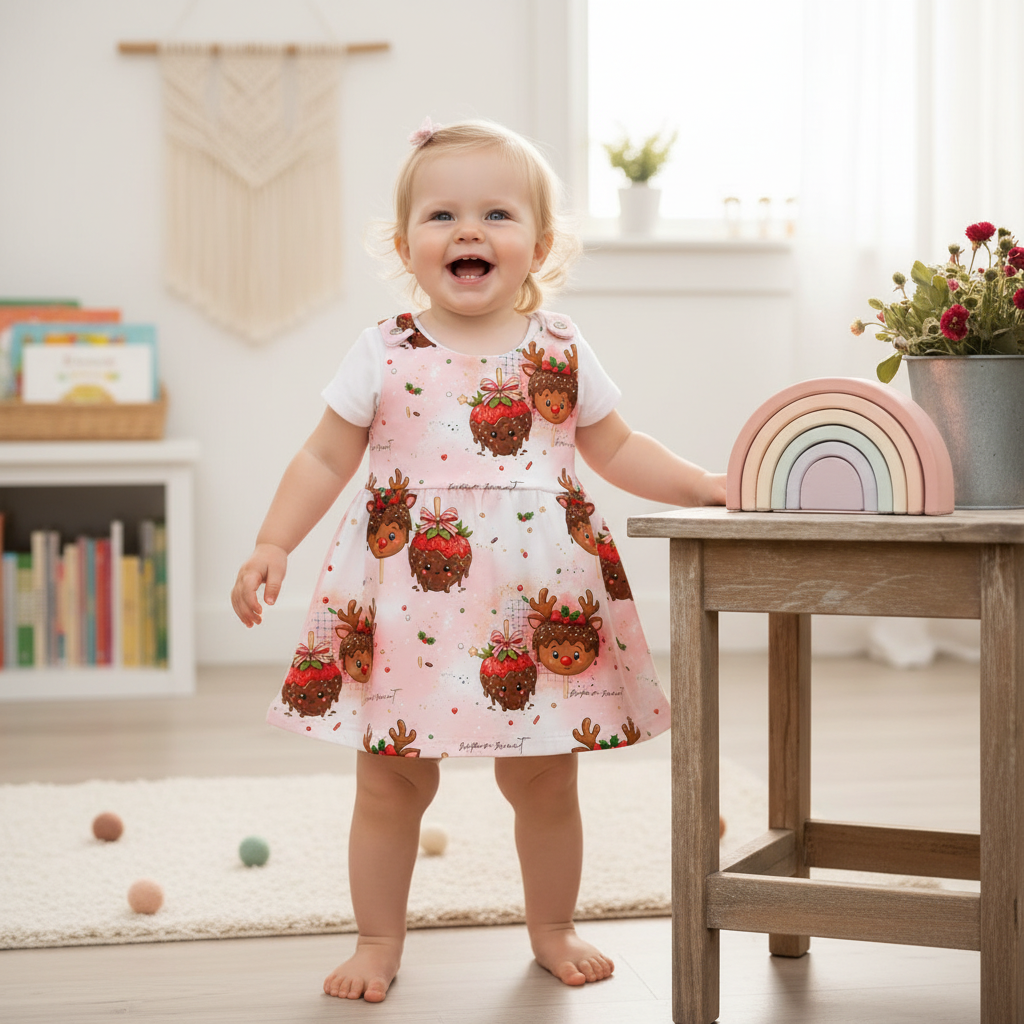 Baby nur mit Kleid