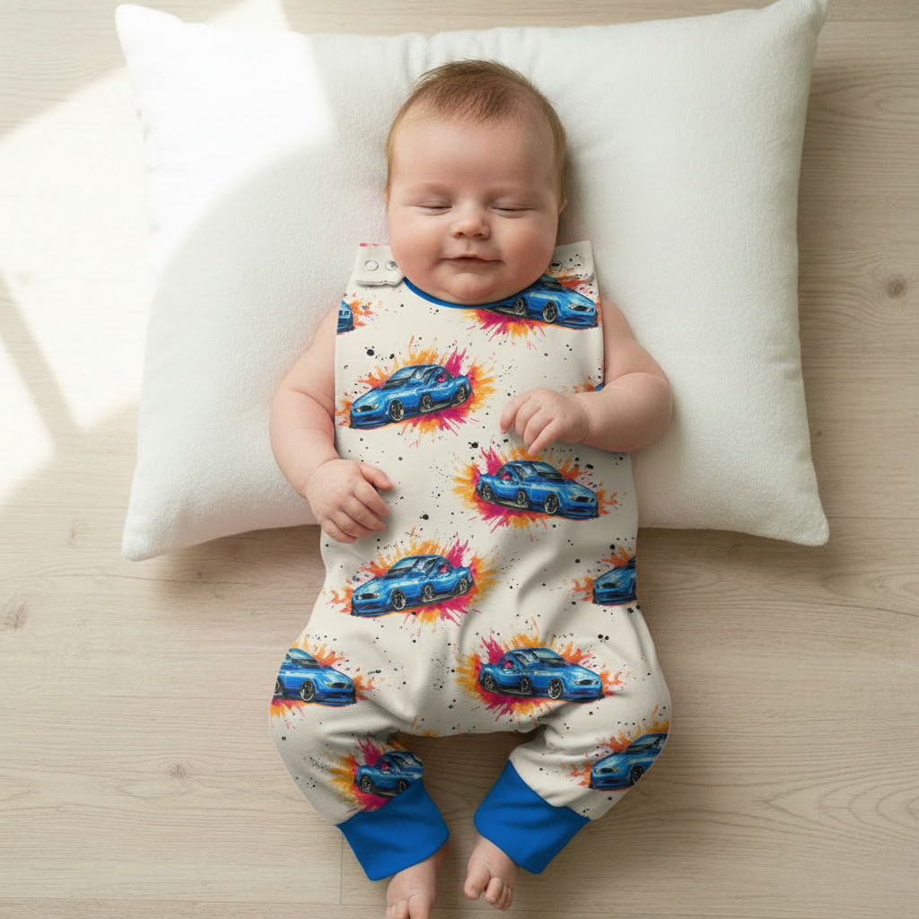 Baby Rennwagen-Strampler