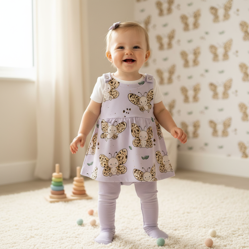 Baby Schmetterlingszeit mit flieder Leggins