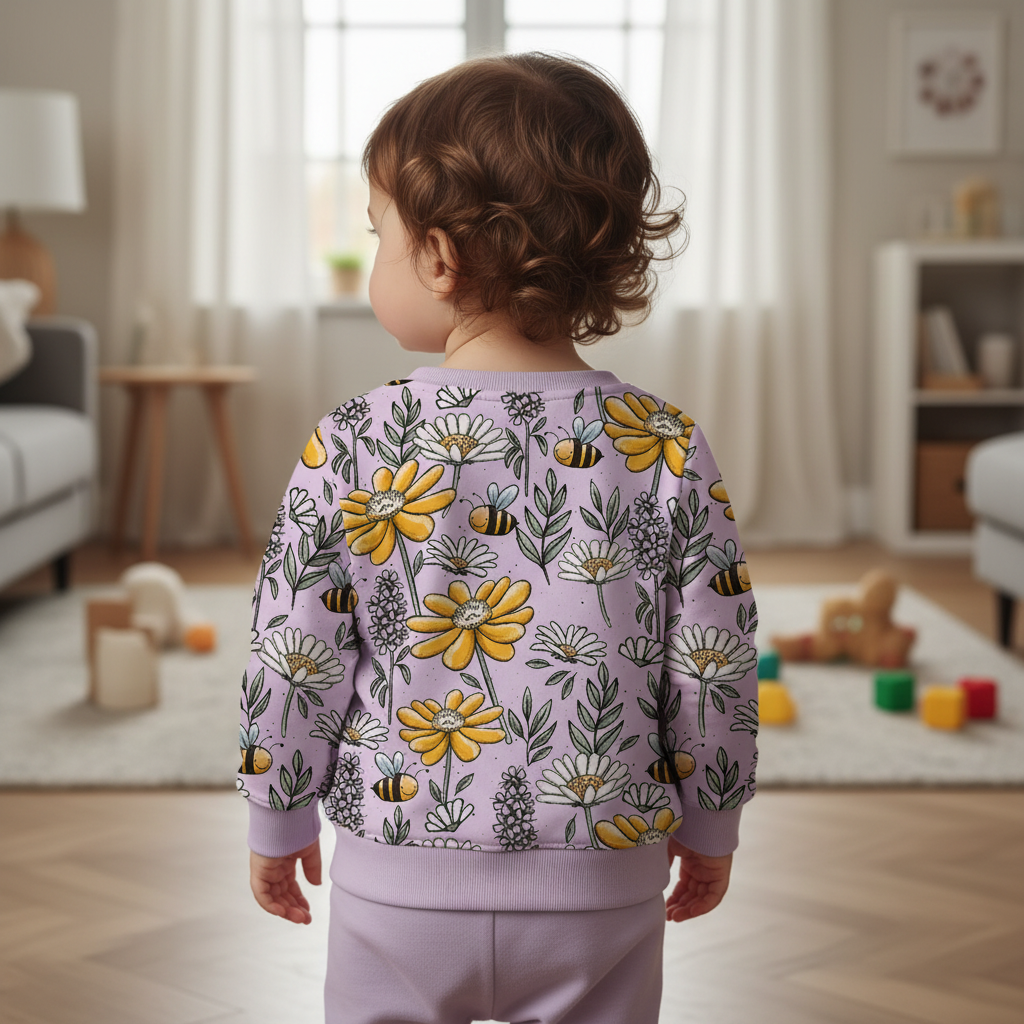 Bienen & Blumen Pullover - hinten