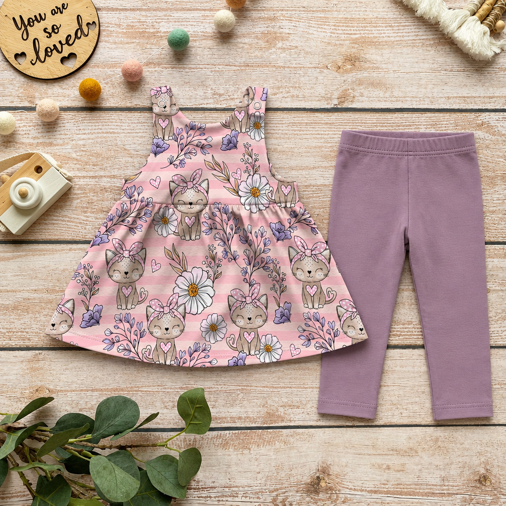 Boho Cats Set Flatlay