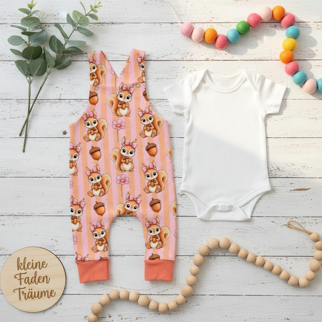 Eichhörnchen Latzhose Set