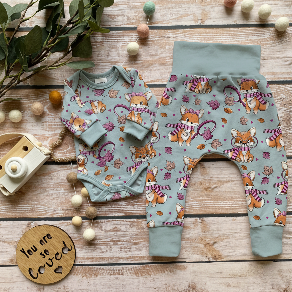 Herbstfuchs Set Flatlay Body & Pumphose