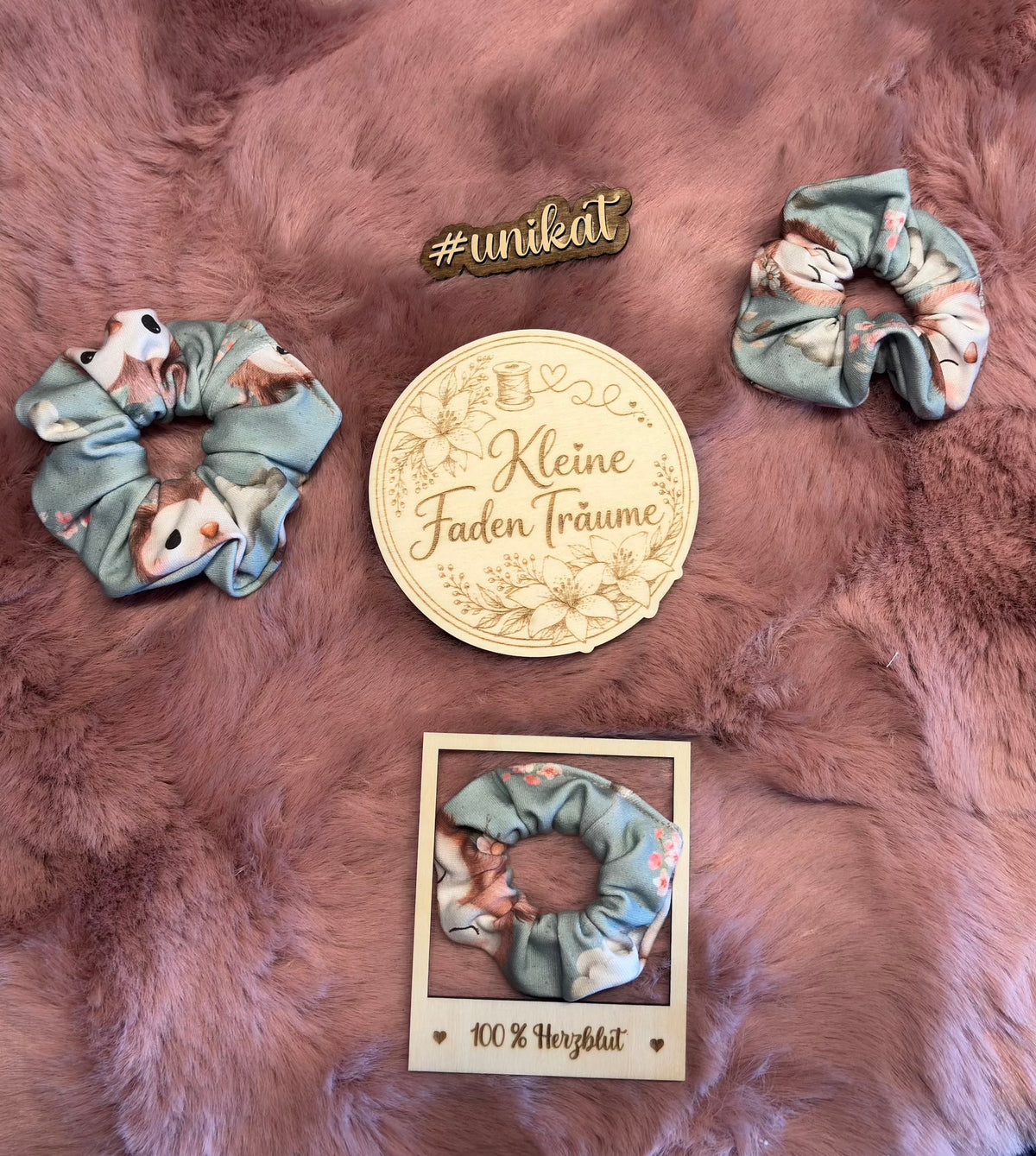 Handmade Scrunchie „Eulen“ – 3 Größen