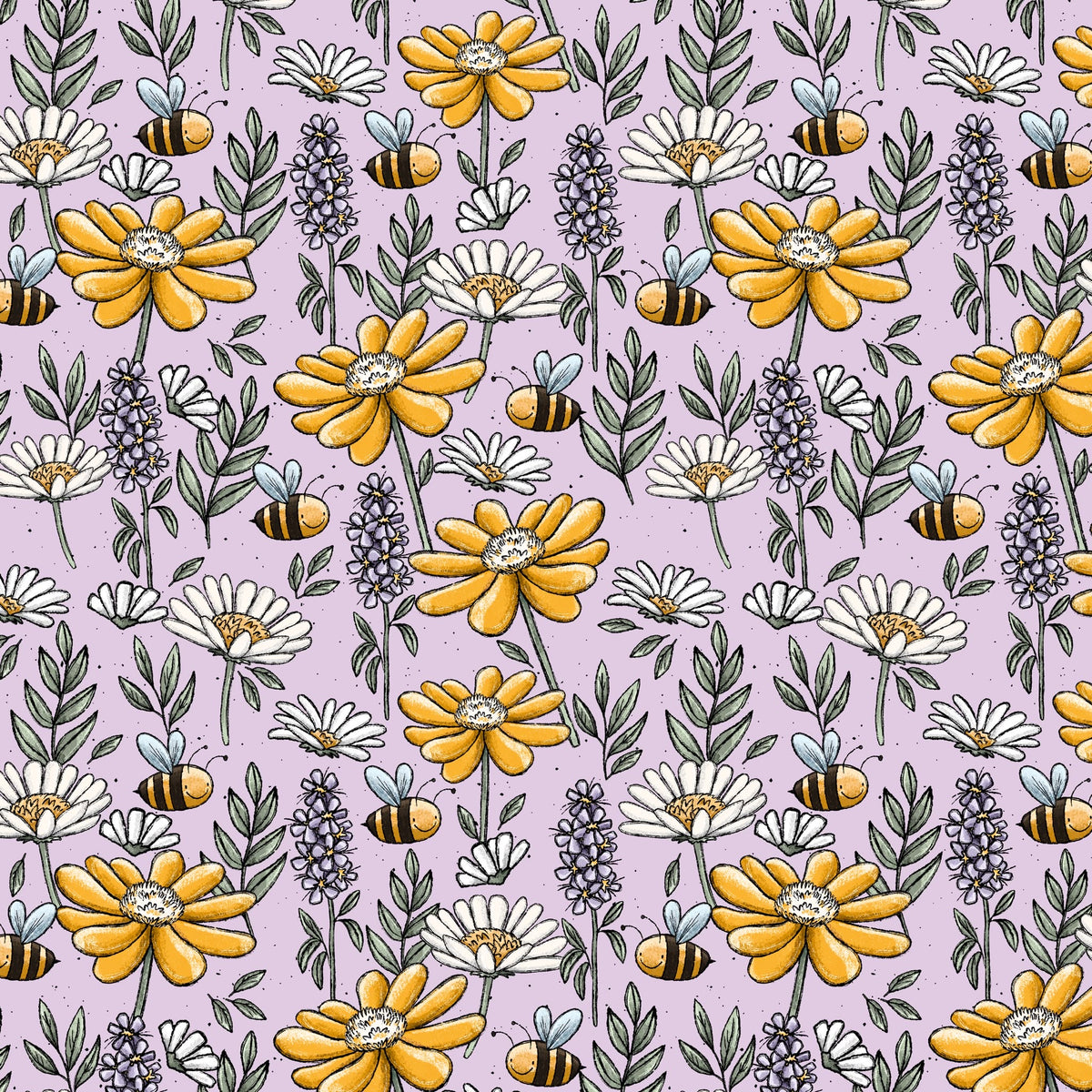 Handmade Jumpsuit Bienen & Wildblumen | Gr. 56–152