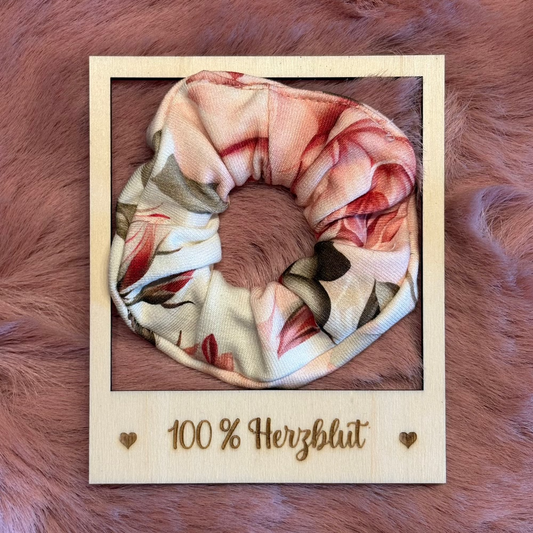 Handmade Scrunchie „Rosenzauber“ – 3 Größen