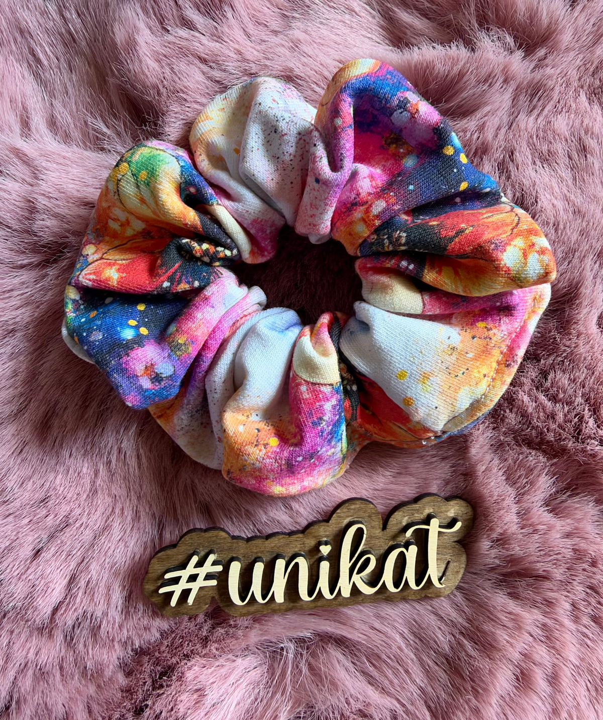 Handmade Scrunchie „Aquarellzauber“ – 3 Größen