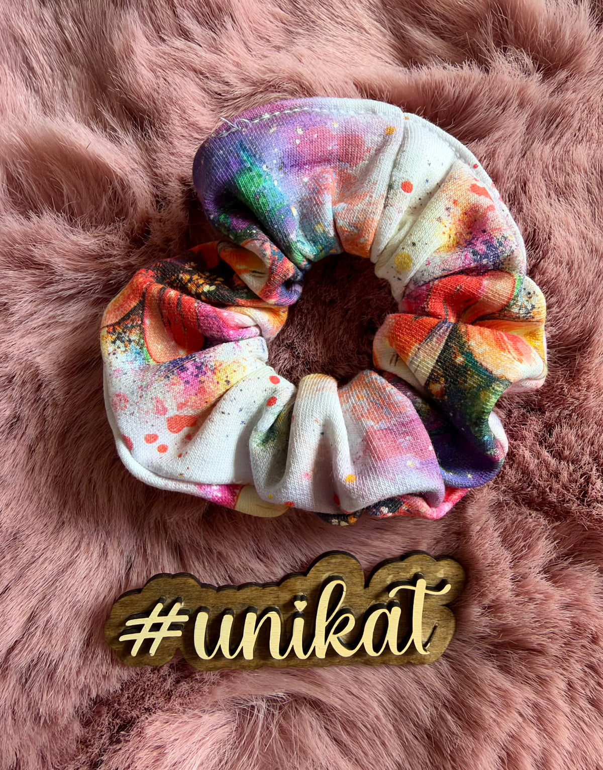 Handmade Scrunchie „Aquarellzauber“ – 3 Größen