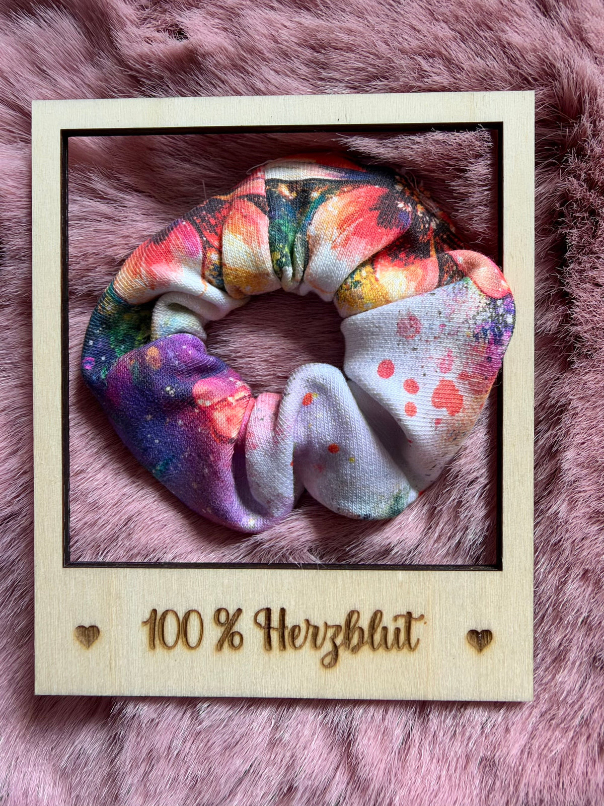 Handmade Scrunchie „Aquarellzauber“ – 3 Größen
