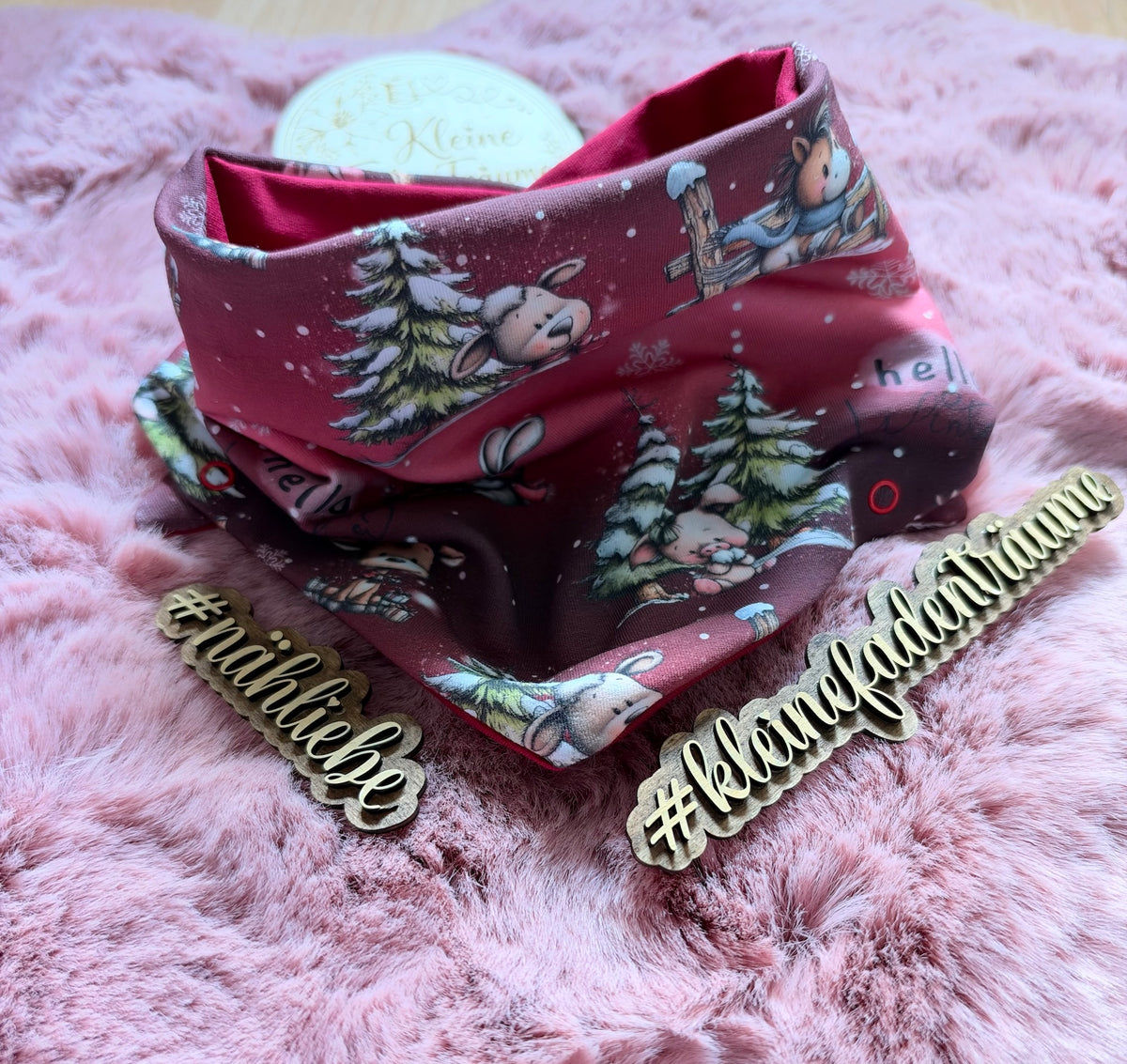 Handmade Halstuch „Wintertiere“ – 2–4 Jahre