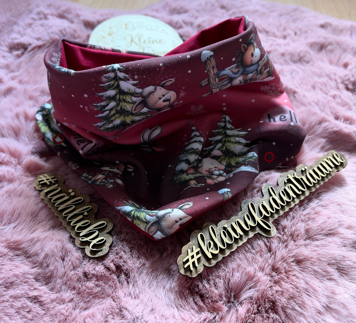 Handmade Halstuch „Wintertiere“ – 2–4 Jahre