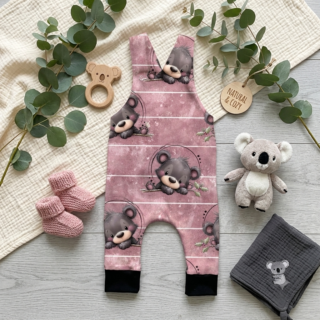 Handmade Latzhose „Winterbärchen“ | Gr. 56–104