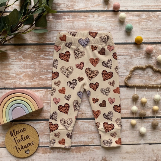 Handmade Leggings „Leo Herzen“ | Gr. 56–104