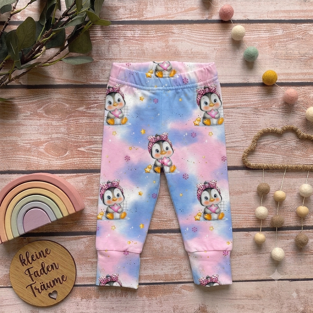 Handmade Leggings „Sternbote Pinguin“ | Gr. 56–104