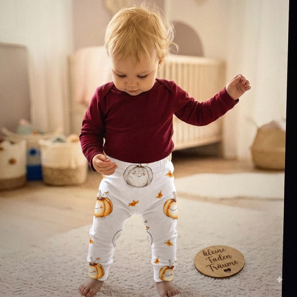 Handmade Leggings „Kürbis“ | Gr. 56–104