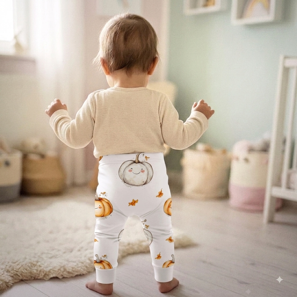 Handmade Leggings „Kürbis“ | Gr. 56–104