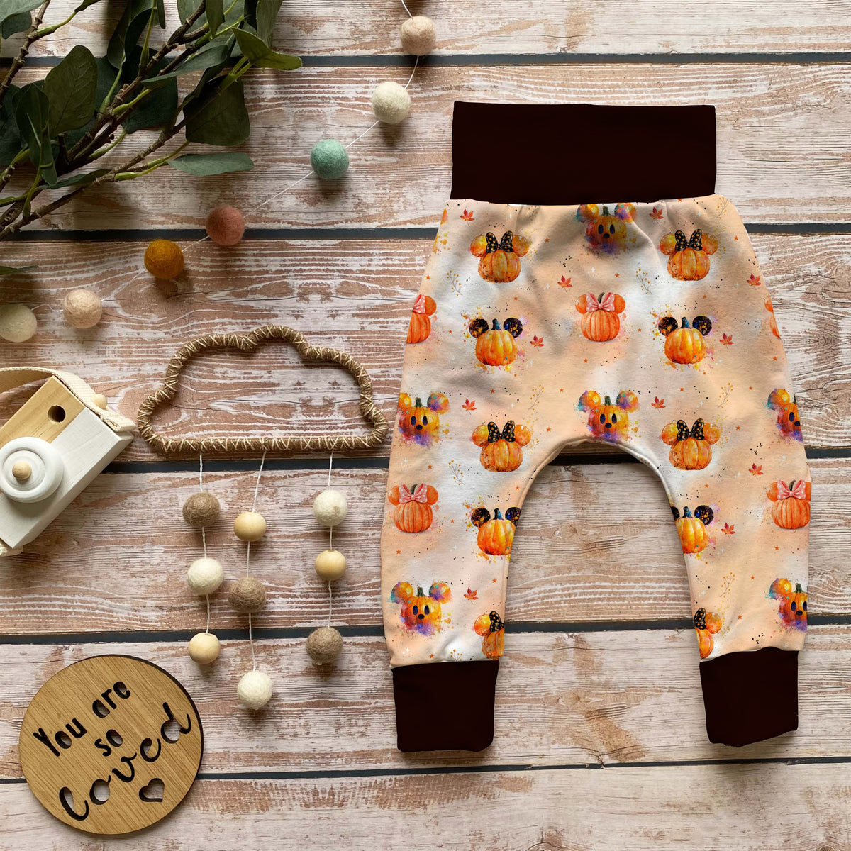 Handmade Pumphose Halloween Kürbis Maus | Gr. 56-110