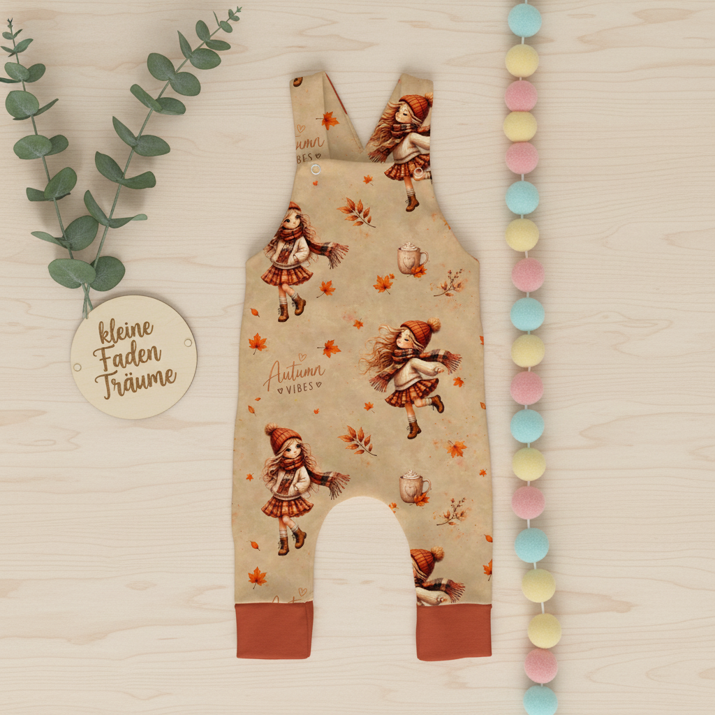 Autumn Vibes Latzhose Flatlay