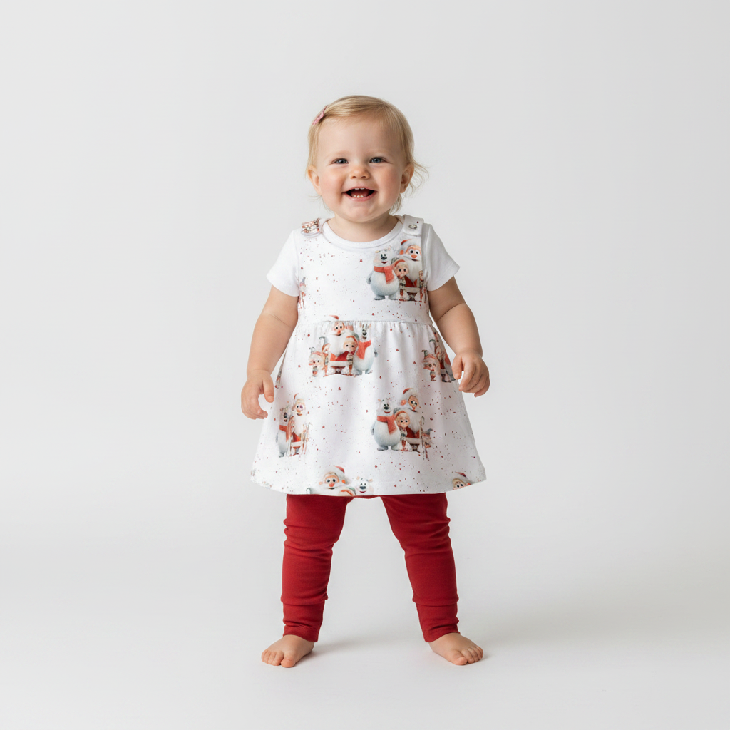 Baby Elfenzauber mit roter Leggins