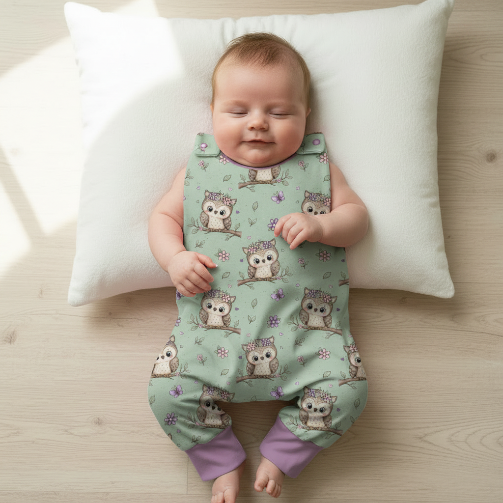 Baby Eulen-Strampler neu