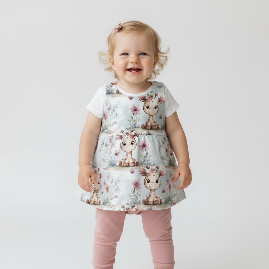 Baby Giraffenblüte mit rosa Leggins