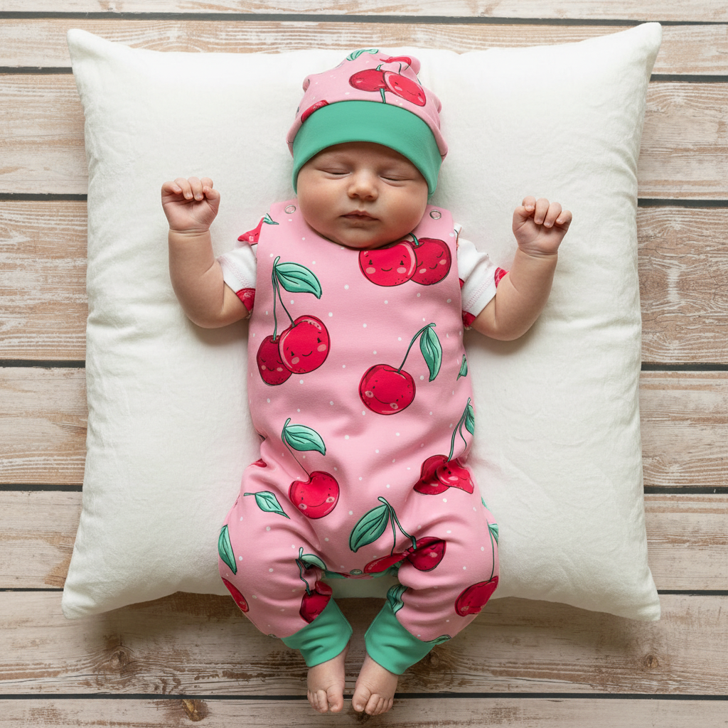 Baby liegend Kirsch-Set 1:1