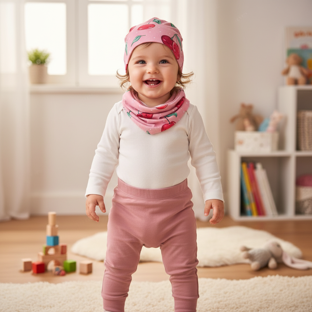 Baby Mädchen mit Kirschen-Set