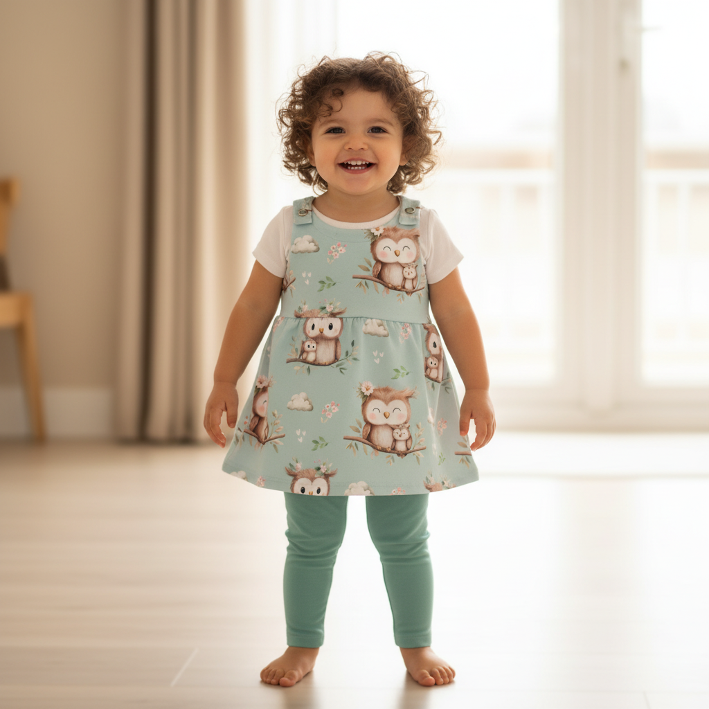 Baby Mama Owl mit Leggins