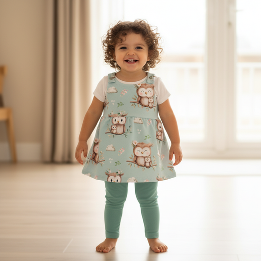 Baby Mama Owl mit Leggins
