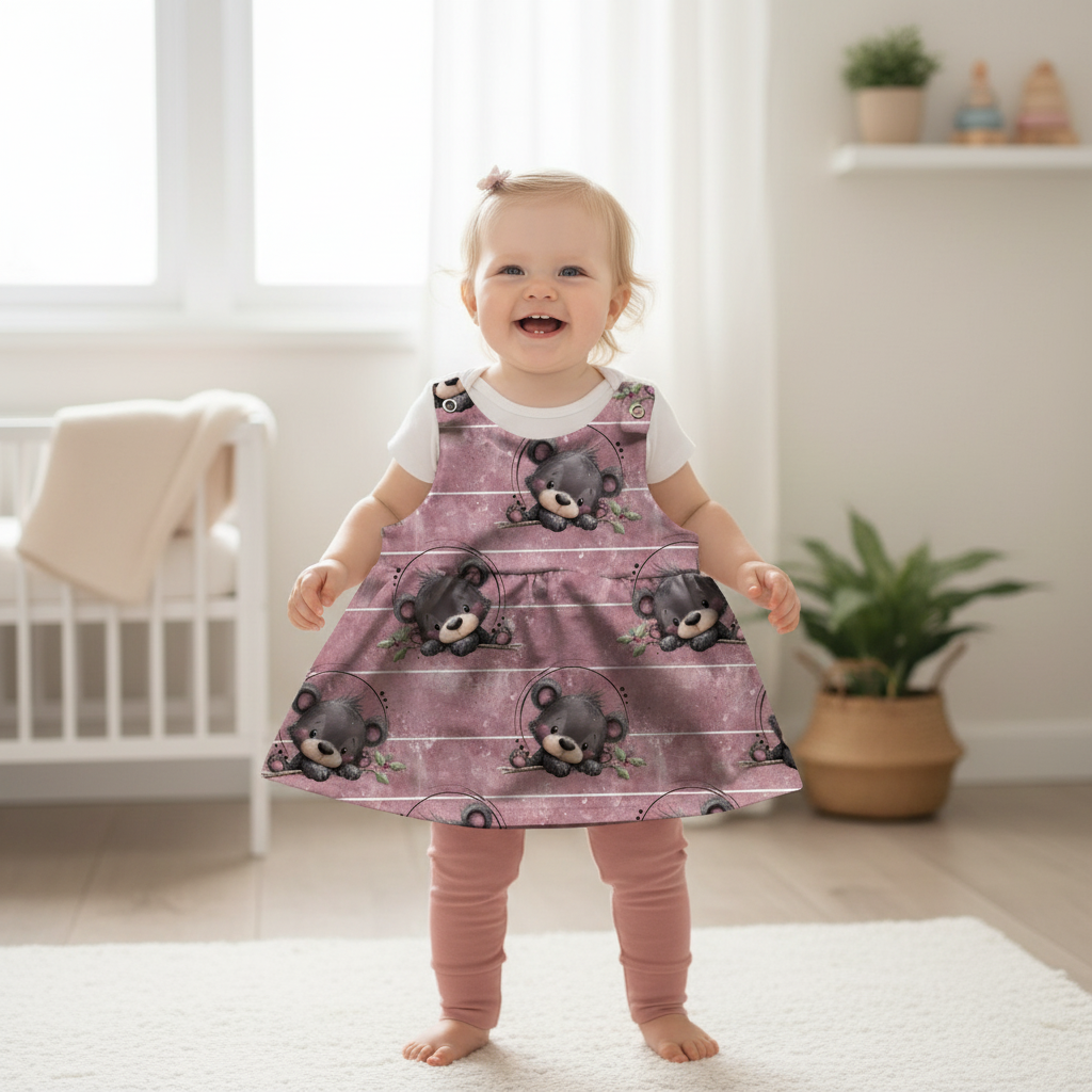 Baby Teddyliebe mit altrosa Leggins