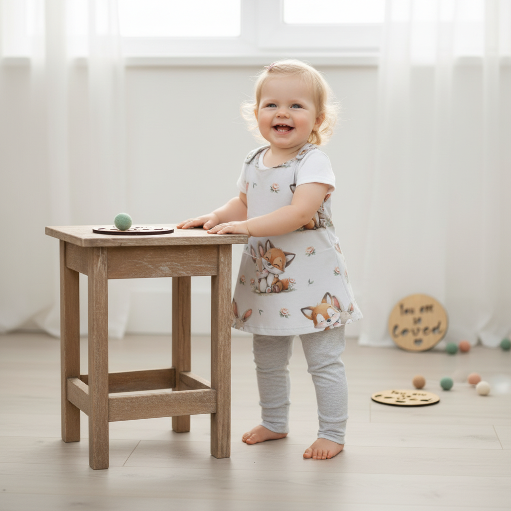 Baby Waldflüstern mit grauer Leggins