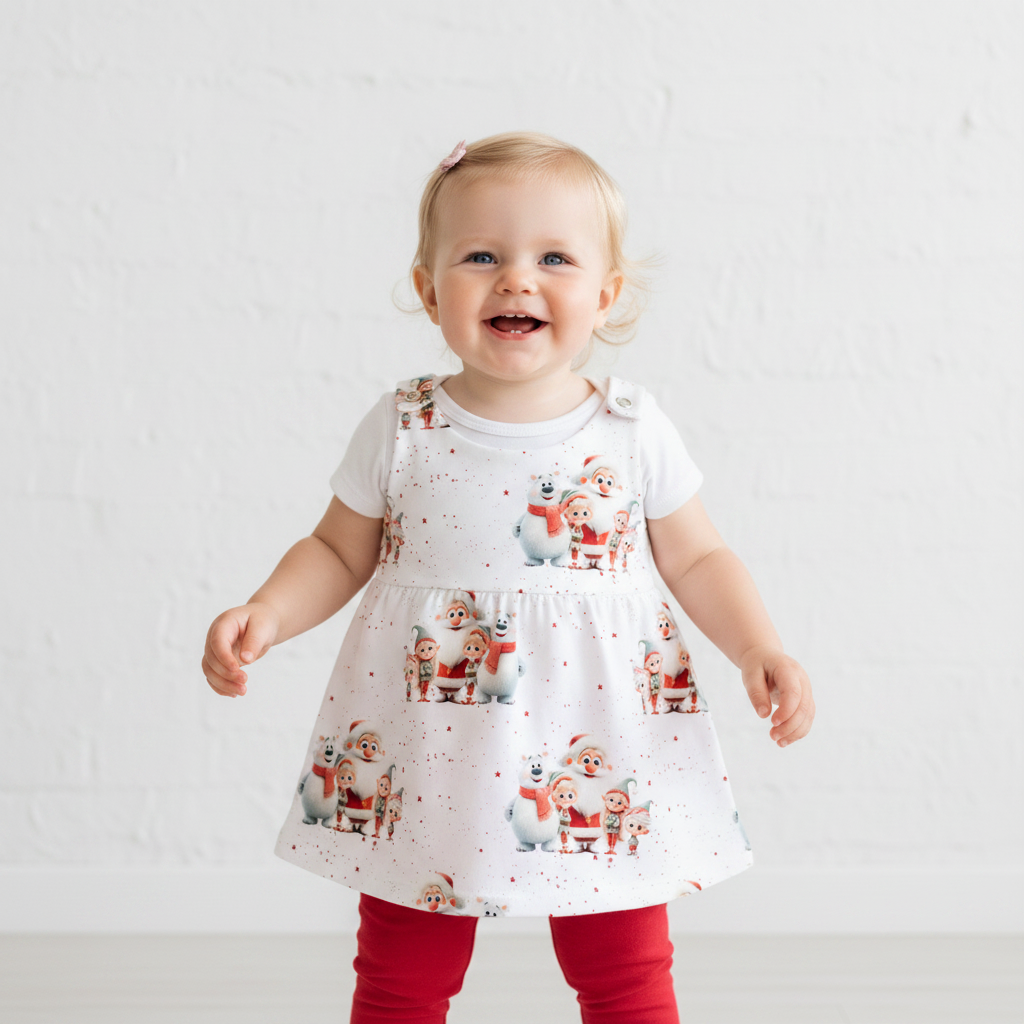 Baby Weihnachtsbande mit roter Leggins