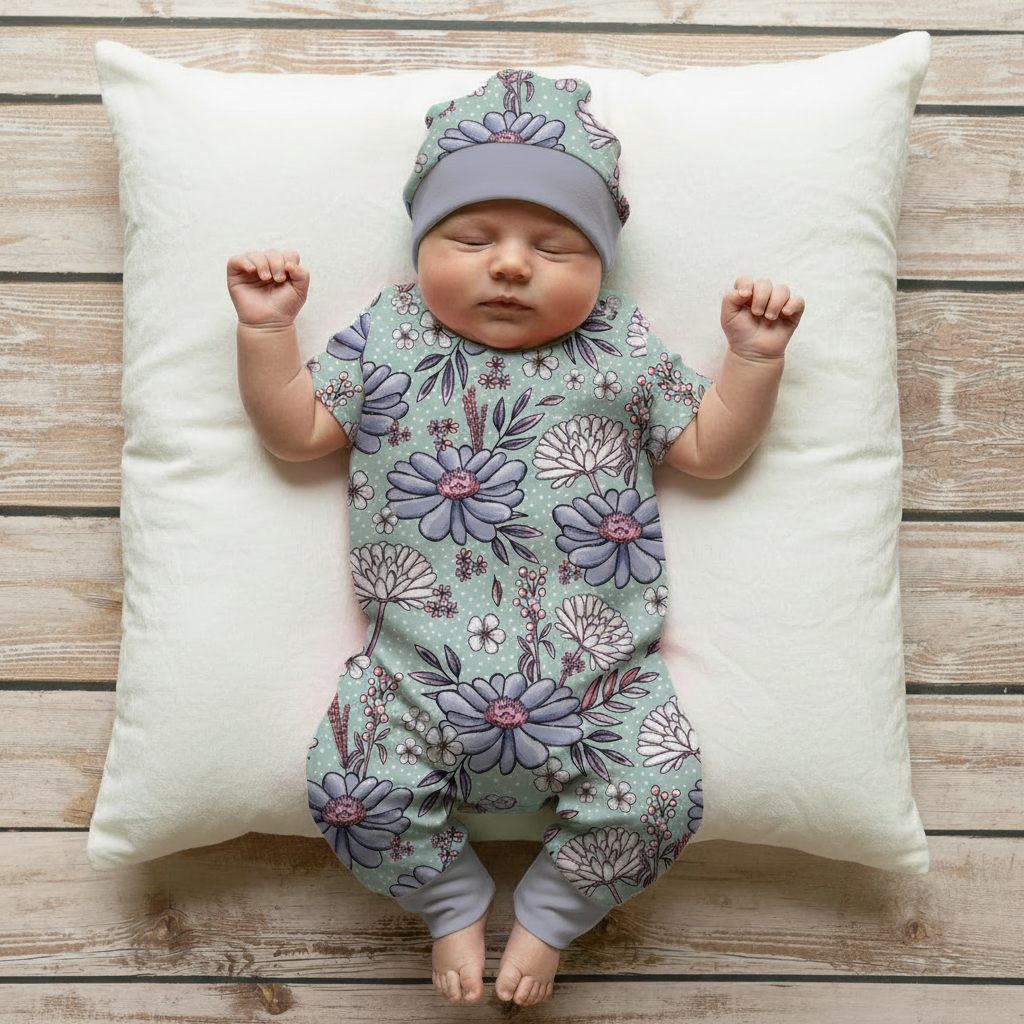 Baby Wildblumen Mint-Set