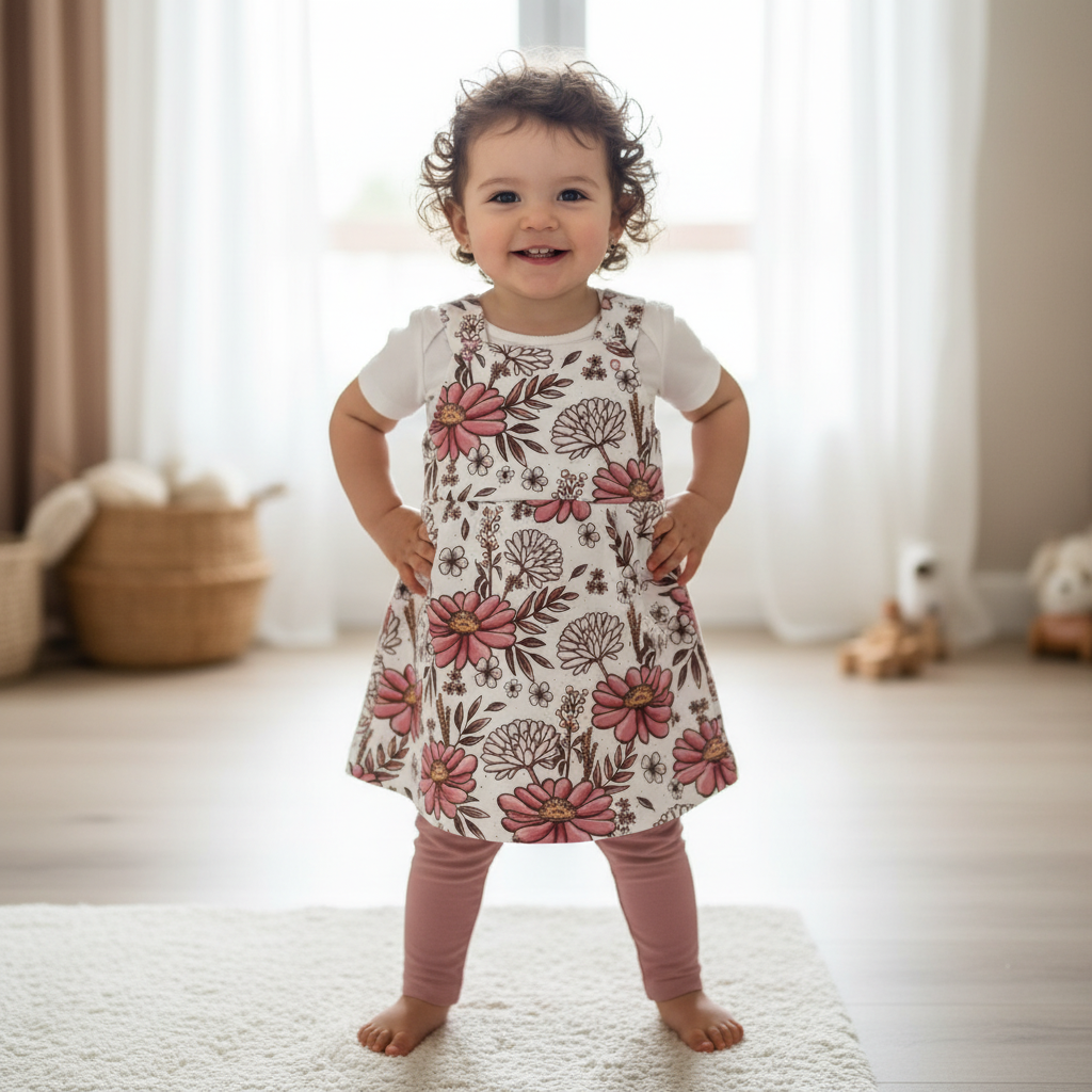 Baby Wildblumen Rosa mit Leggins