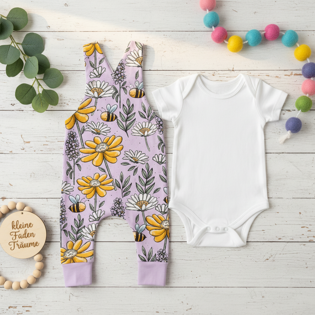 Bienen Latzhose Set