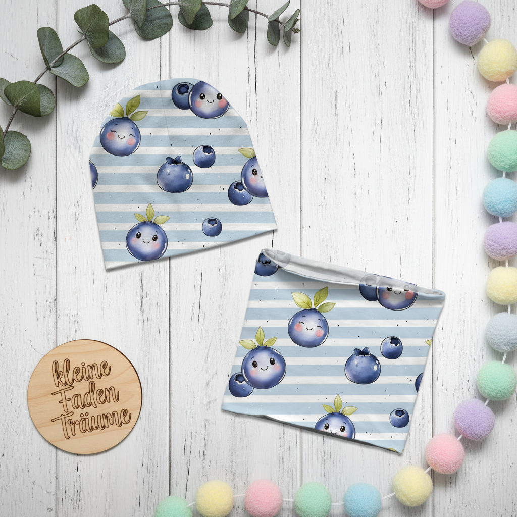 Blaubeere Set Flatlay