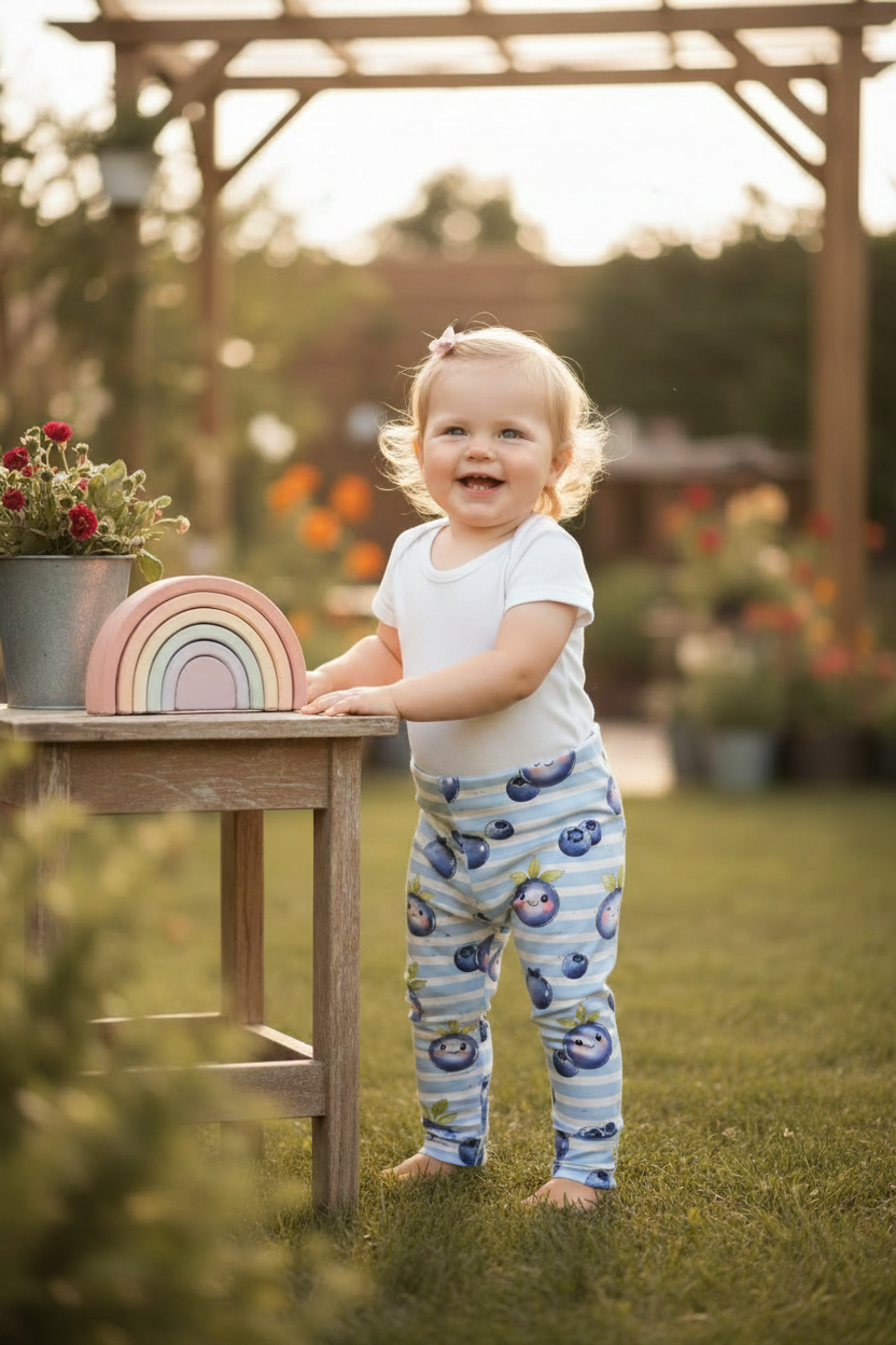 Blaubeeren Leggings von vorne