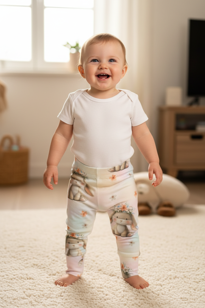 Blumen-Hasi Leggings Baby