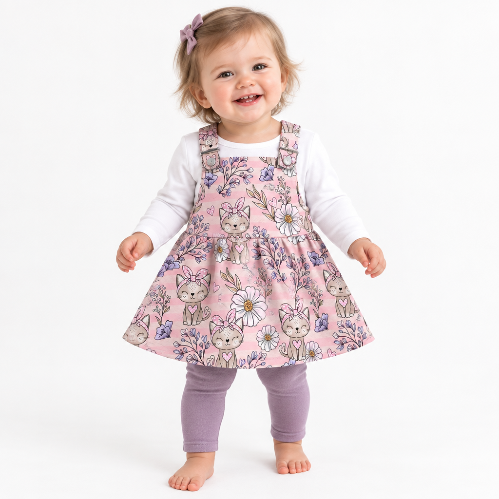 Boho Cats Latzkleid Mädchen