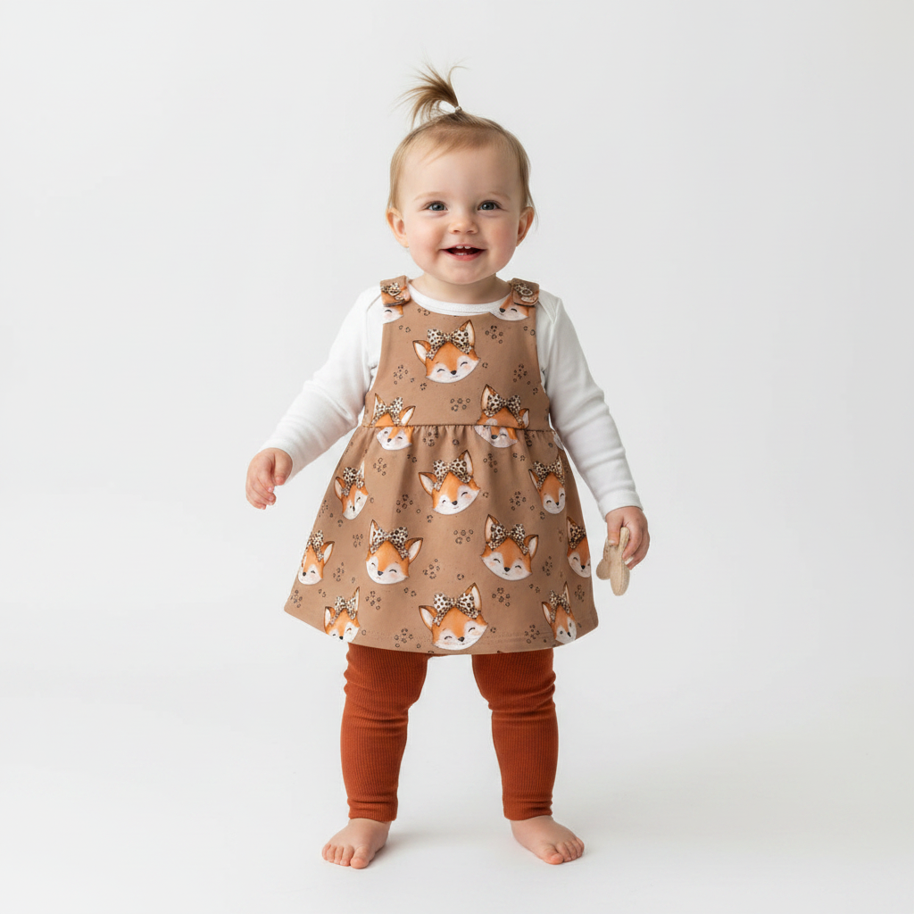 Boho Fox Latzkleid Mädchen