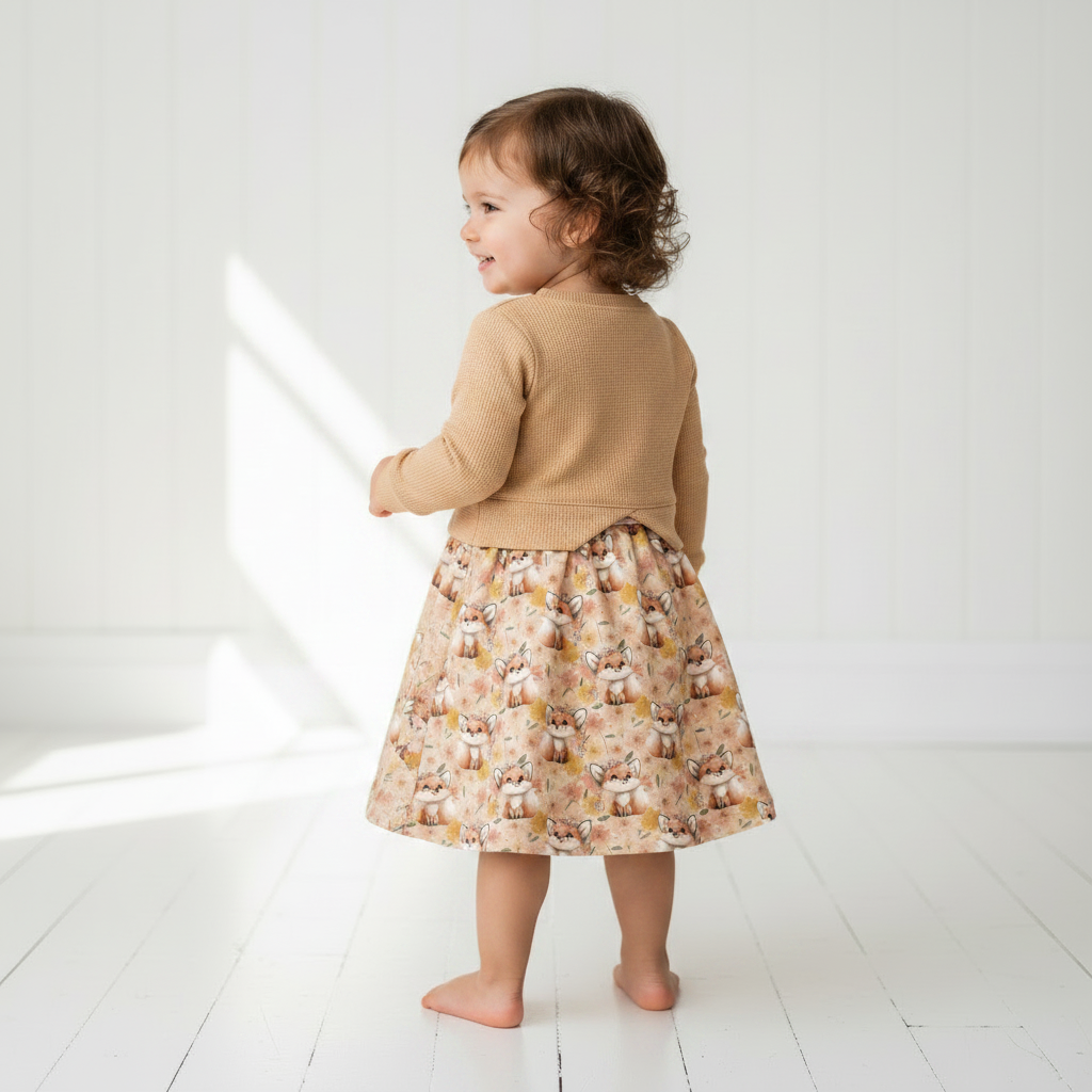 Boho Fuchs Kleid hinten