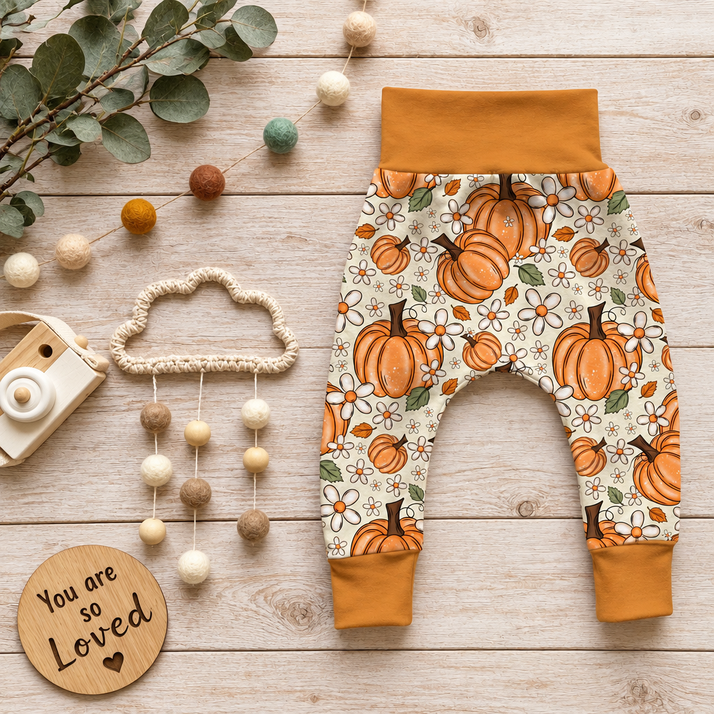 Boho Pumpkins Pumphose Flatlay