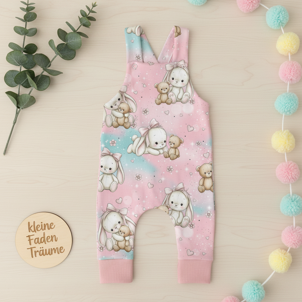 Bunny Love Latzhose Flatlay