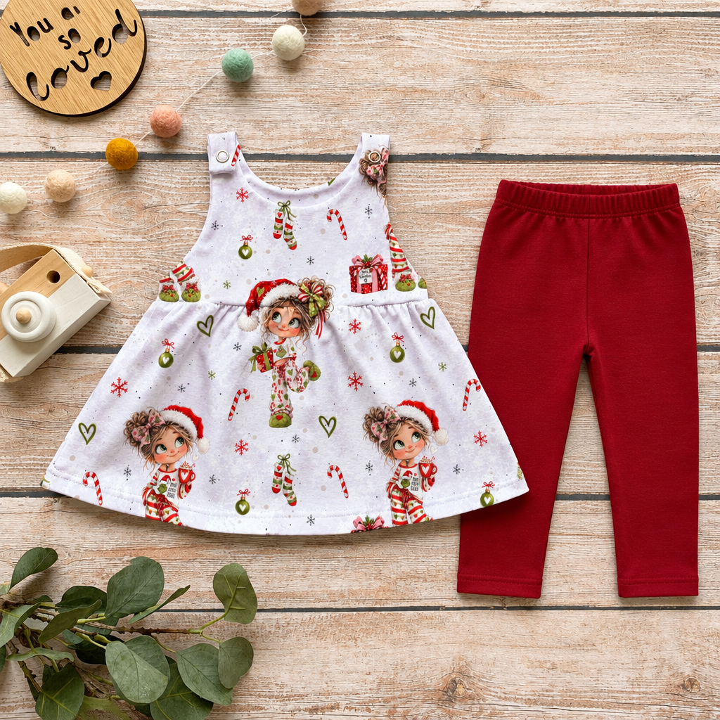 Christmas Girl Set Flatlay