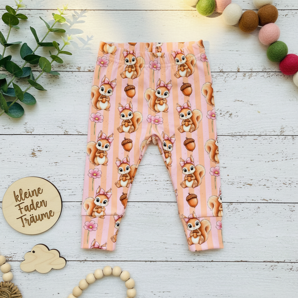 Eichhörnchen Leggings Flatlay
