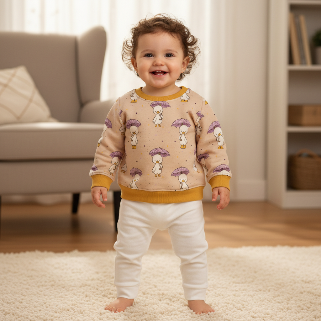 Enten Pullover Gelb - vorne